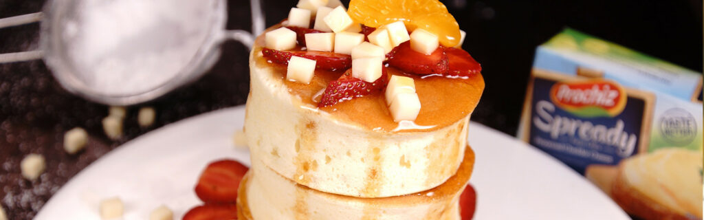 Resep Fluffy Cheese Pancake, Citarasa Gurih Dan Kaya Protein